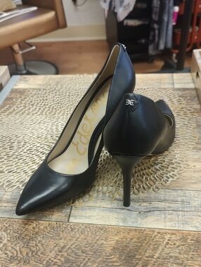 Sam Edelman Black Pointed-Toe Stiletto Pumps